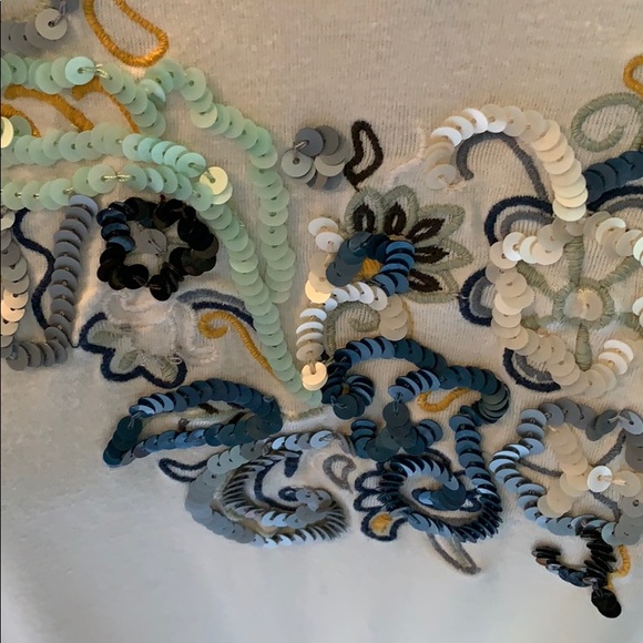 Charter Club Embellished Tee Large - Picture 3 of 6